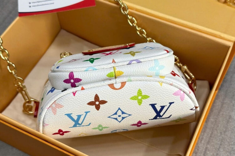 Túi LV x Murakami Mini Bumbag Multicolor White Monogram Canvas Trắng