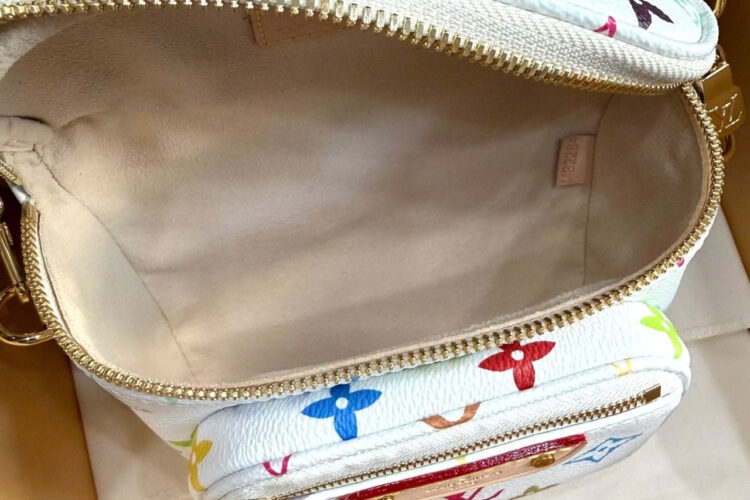 Túi LV x Murakami Mini Bumbag Multicolor White Monogram Canvas Trắng