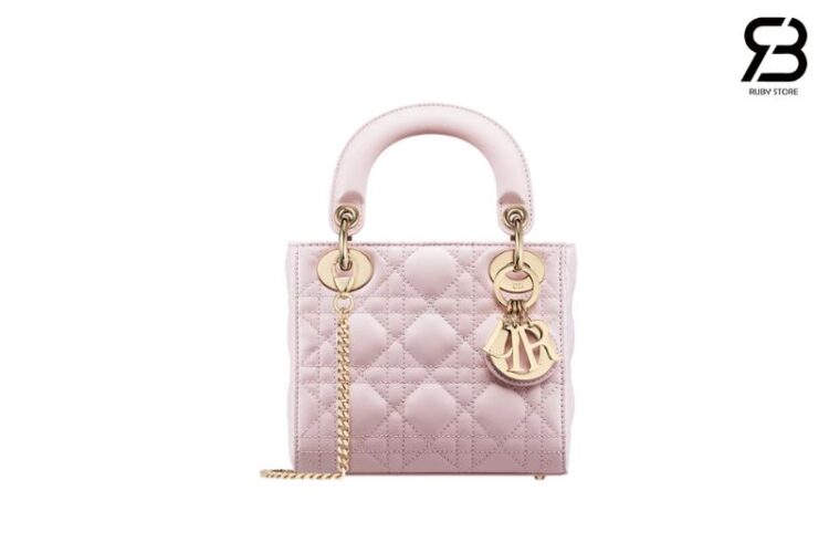 Túi Mini Lady Dior Bag Blush Pink Lambskin GHW Hồng Nhạt