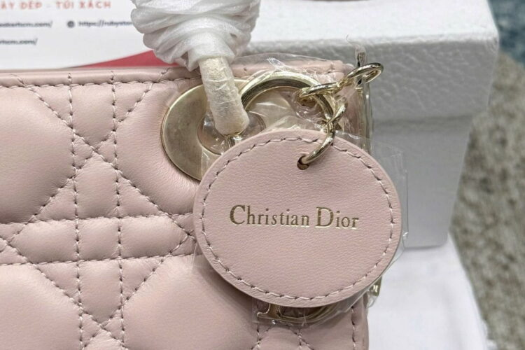 Túi Mini Lady Dior Bag Blush Pink Lambskin GHW Hồng Nhạt