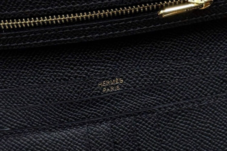 Ví Hermes Bearn Compact Wallet Noir Epsom GHW Đen Khóa Vàng