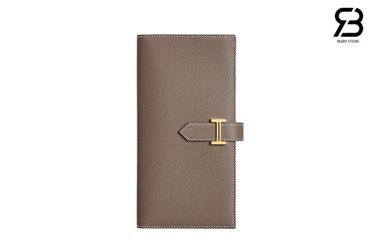 Ví Hermes Bearn Long Wallet Etoupe Epsom GHW Màu Xám