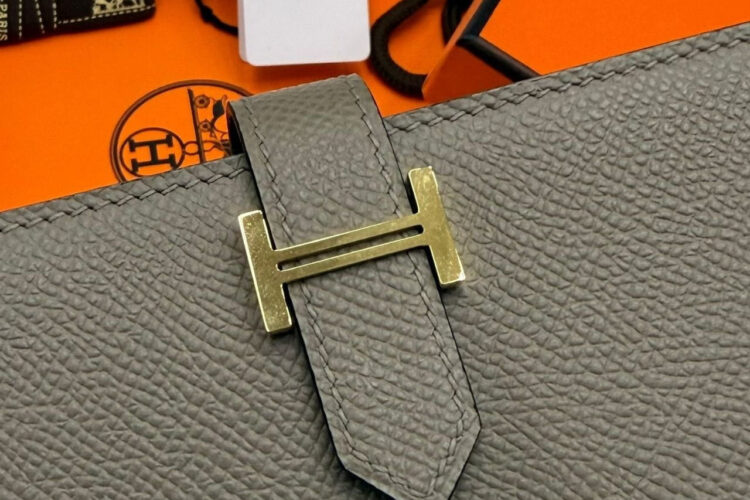 Ví Hermes Bearn Long Wallet Etoupe Epsom GHW Màu Xám