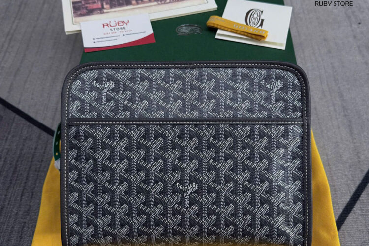 Túi Goyard Jouvence Toiletry Clutch Bag MM Grey Xám Best Quality