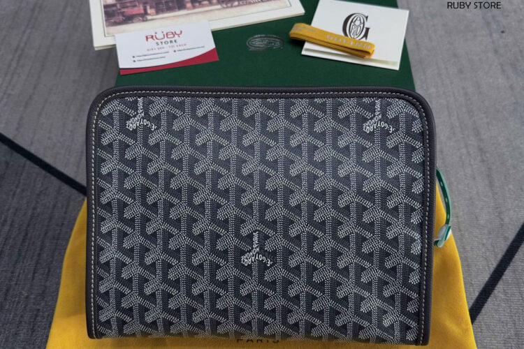 Túi Goyard Jouvence Toiletry Clutch Bag MM Grey Xám Best Quality