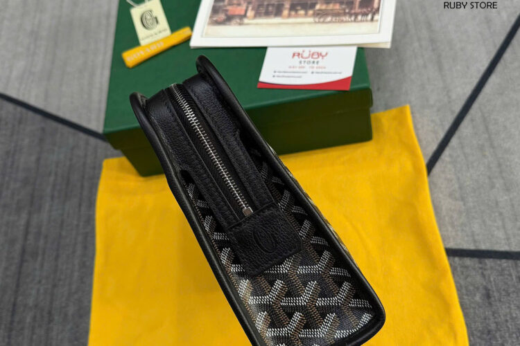 Túi Goyard Jouvence Toiletry Clutch Bag MM Black Đen Best Sale