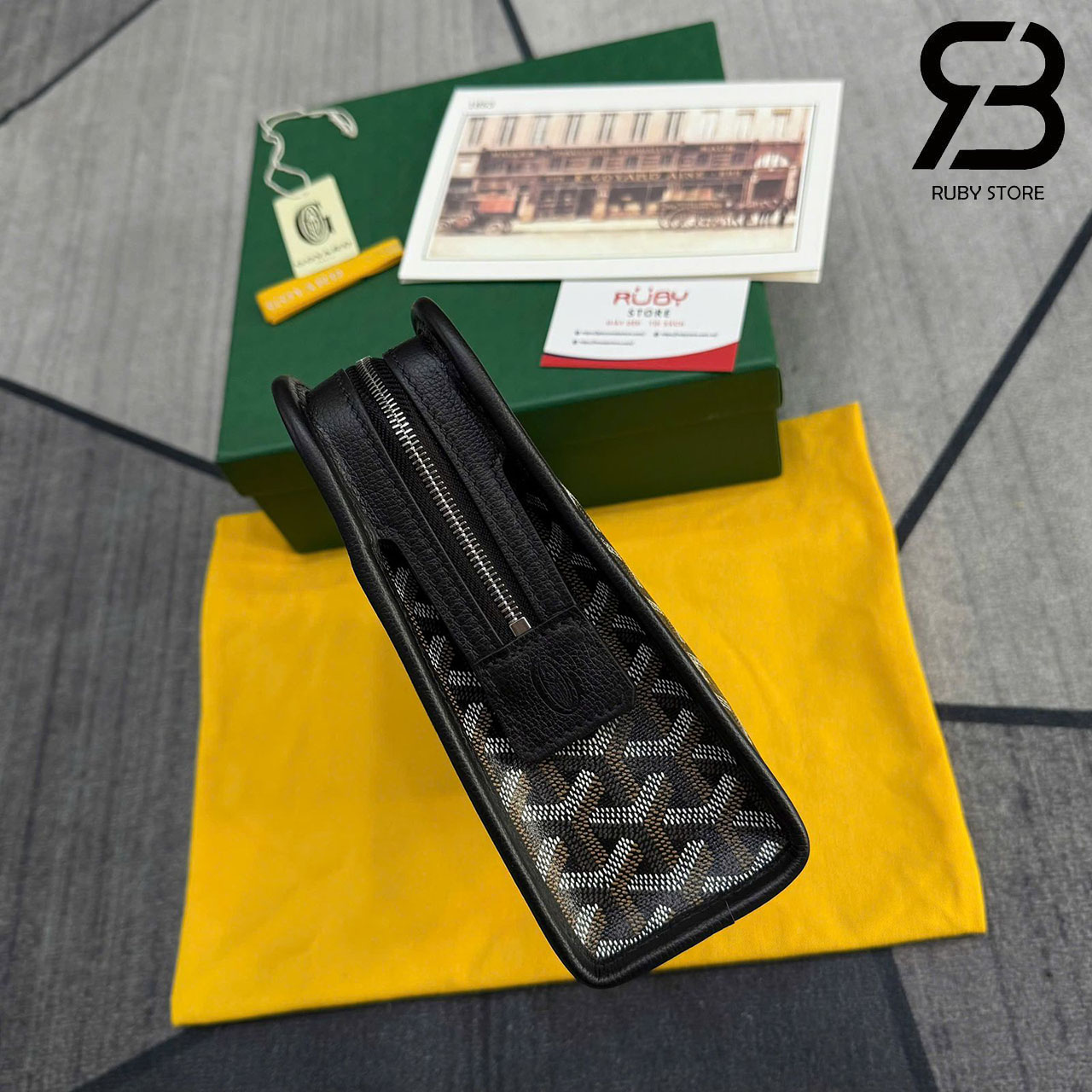Túi Goyard Jouvence Toiletry Clutch Bag MM Black Đen Best Sale
