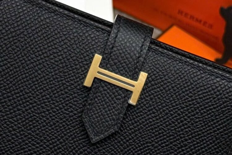 Ví Hermes Bearn Compact Black Noir Madame Calfskin GHW Đen Khóa Vàng Best Pháp