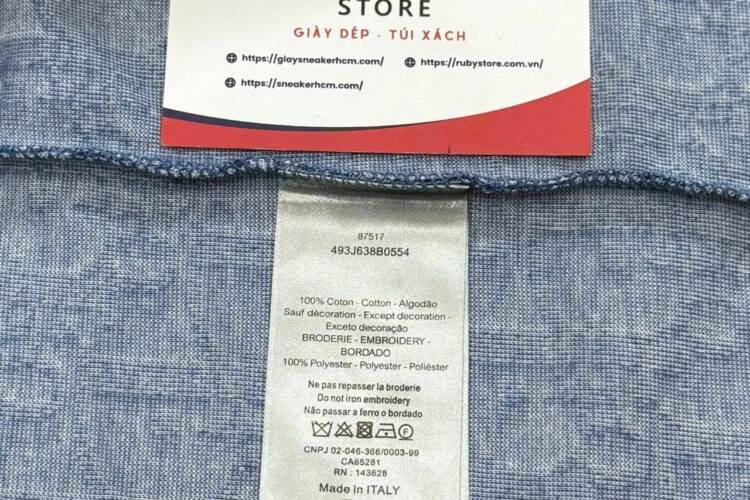 Áo Dior Oblique T-Shirt Blue Cotton Terry Jersey Xanh Dương