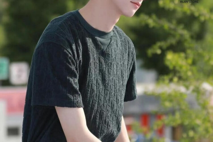 Áo Dior Oblique T-Shirt Navy Blue Cotton Terry Xanh Đen