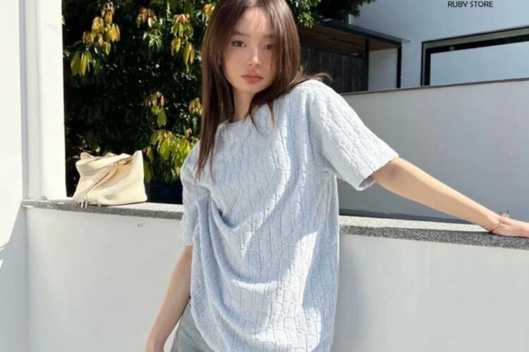 Áo Dior Oblique T-Shirt Off White Cotton Terry Trắng