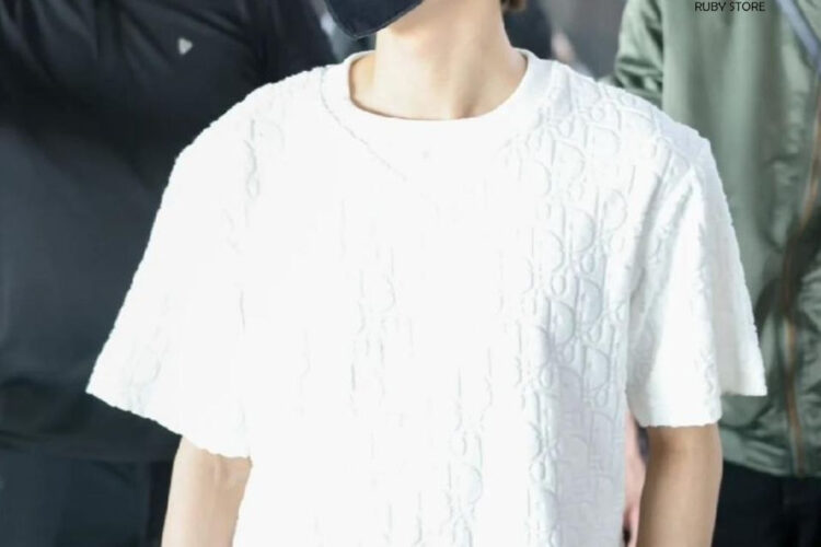 Áo Dior Oblique T-Shirt Off White Cotton Terry Trắng