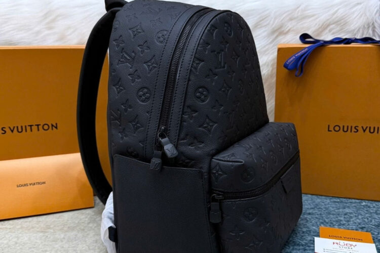 Ba Lô LV Discovery Backpack Black Monogram Shadow đen