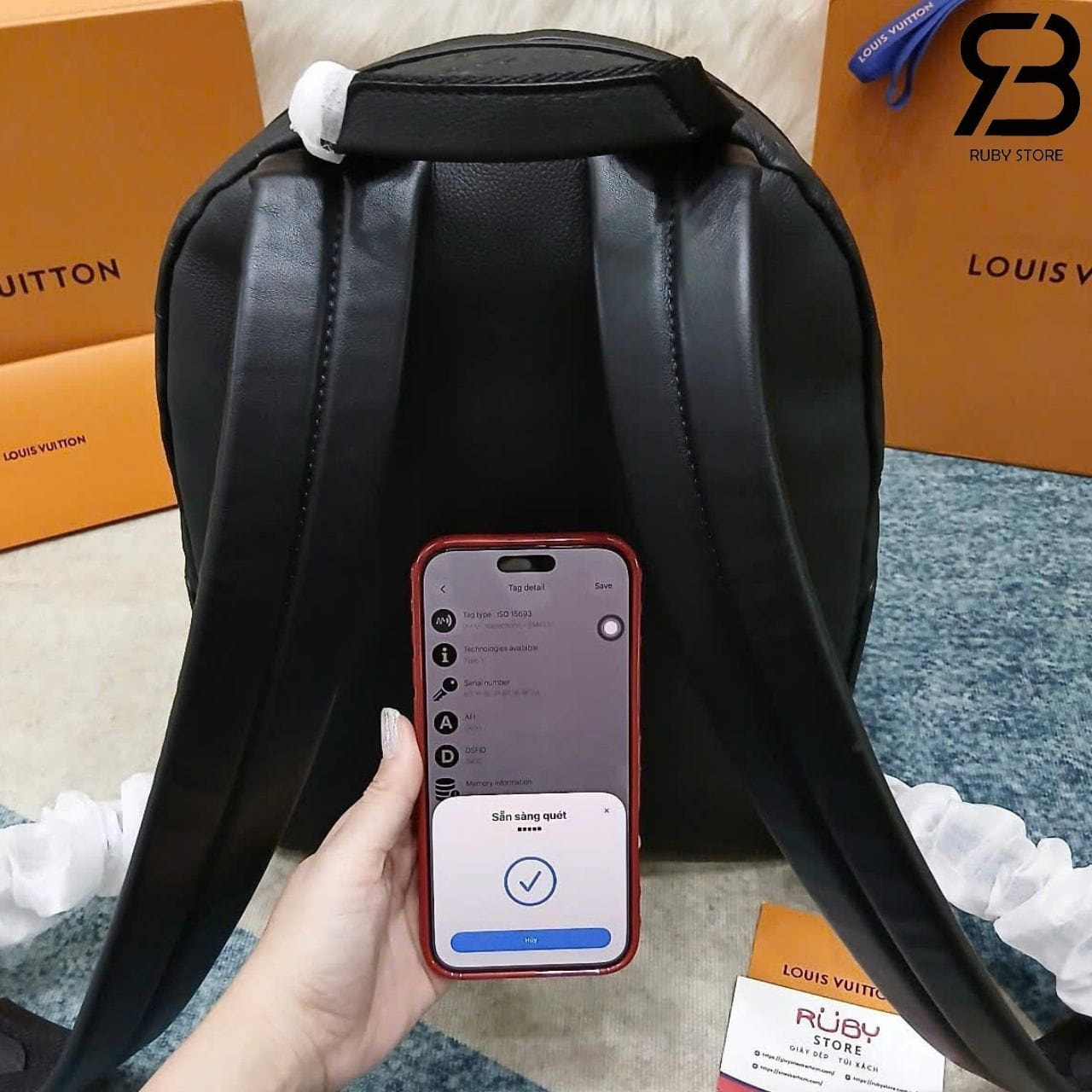 Ba Lô LV Discovery Backpack Black Monogram Shadow đen