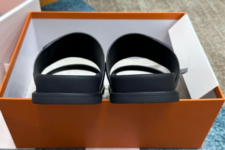 Dép Hermes Jackson Sandal Noir Epsom PHW Đen Best Pháp