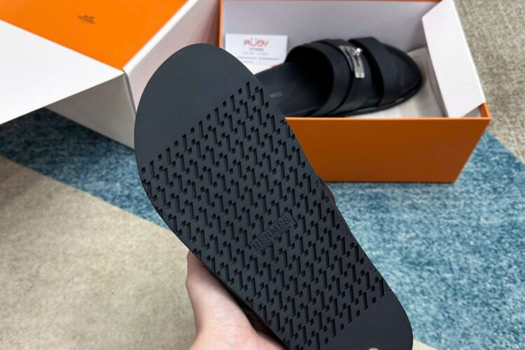 Dép Hermes Jackson Sandal Noir Epsom PHW Đen Best Pháp