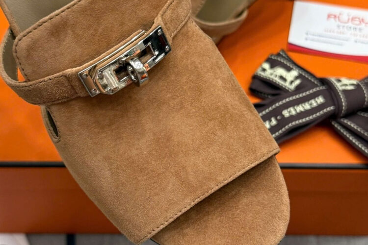 Giày Cao Gót Hermes Cute Sandal Brown Màu Nâu