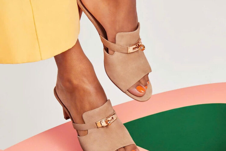 Giày Cao Gót Hermes Cute Sandal Brown Màu Nâu