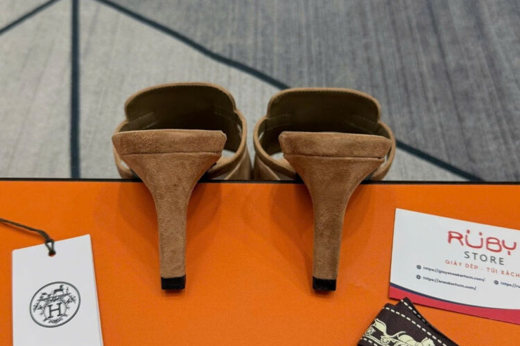 Giày Cao Gót Hermes Cute Sandal Brown Màu Nâu