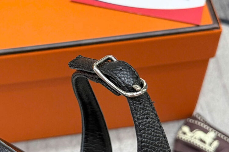 Giày Cao Gót Hermes Eternite 80 Sandal Black Màu Đen