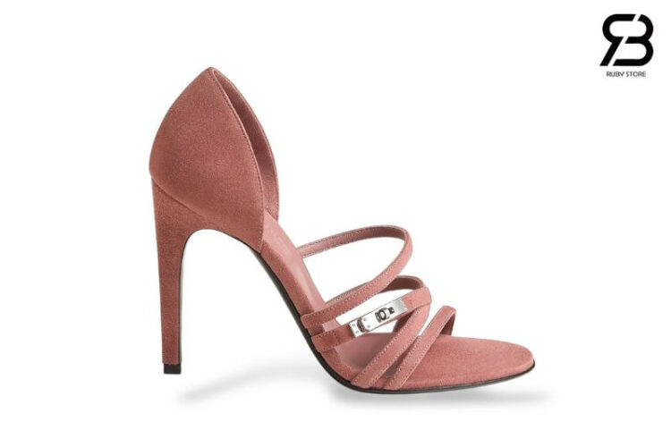 Giày Cao Gót Hermes Lipstick 105 Sandal Rose Antique Màu Hồng