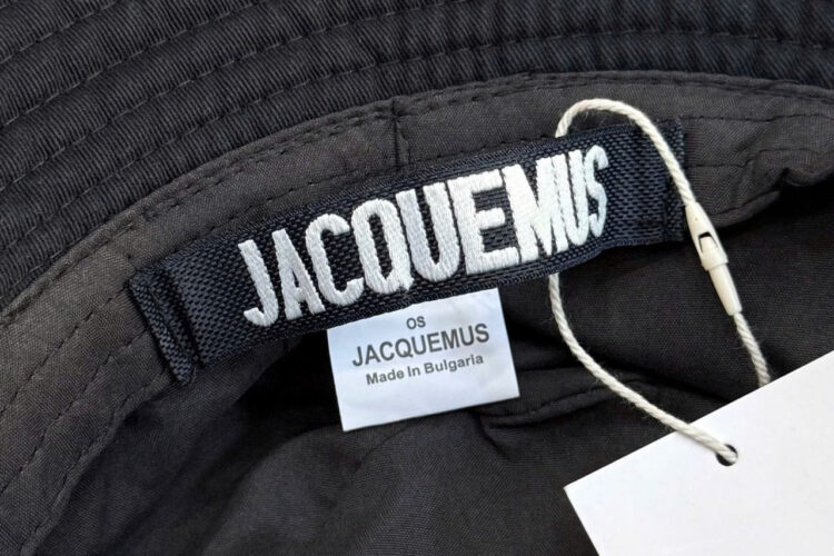 Mũ Jacquemus Le Bob Artichaut Bucket Hat Black 58CM Màu đen