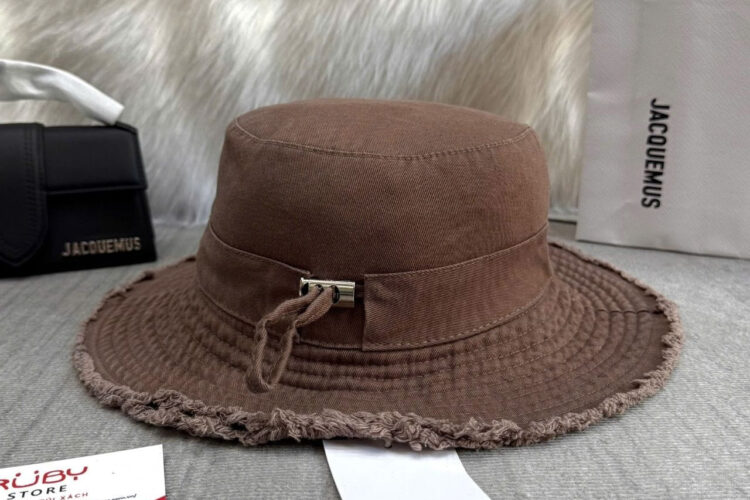 Mũ Jacquemus Le Bob Artichaut Bucket Hat Brown 58CM Màu Nâu