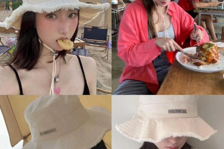 Mũ Jacquemus Le Bob Artichaut Bucket Hat Off White 58CM Trắng Kem