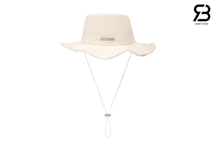 Mũ Jacquemus Le Bob Artichaut Bucket Hat Off White 58CM Trắng Kem