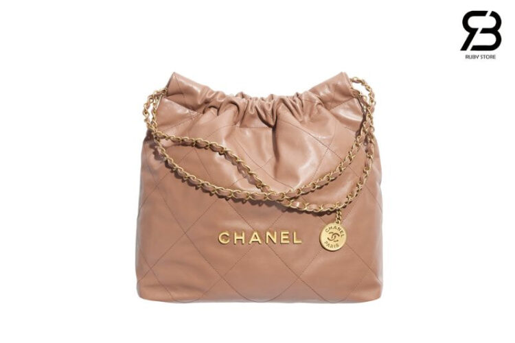 Túi CN 22 Shopping Bag Medium Camel Brown Size 39 Nâu