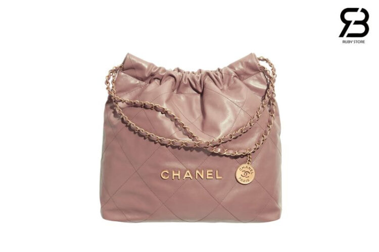 Túi CN 22 Shopping Bag Medium Metallic Pink Size 39 Hồng