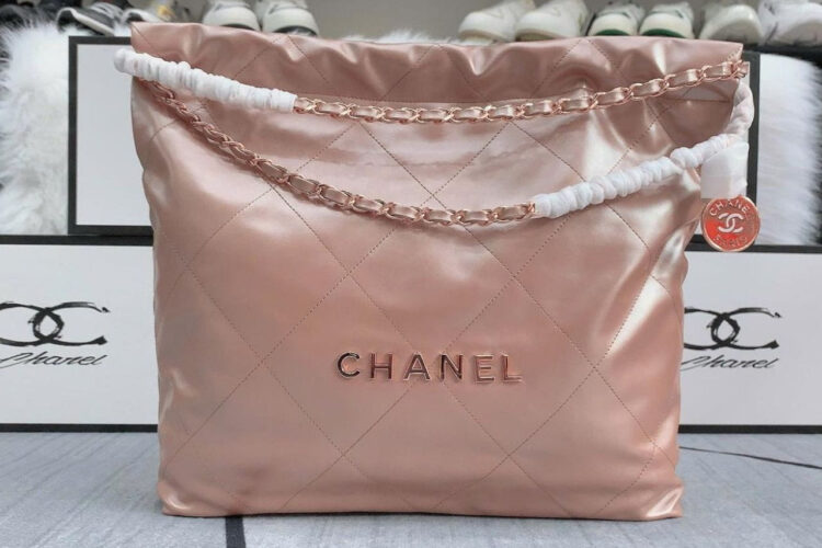 Túi CN 22 Shopping Bag Medium Metallic Pink Size 39 Hồng