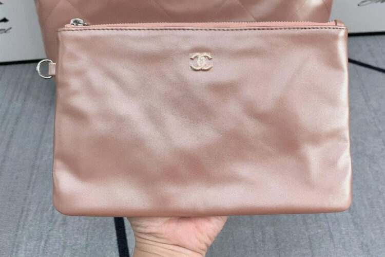 Túi CN 22 Shopping Bag Medium Metallic Pink Size 39 Hồng