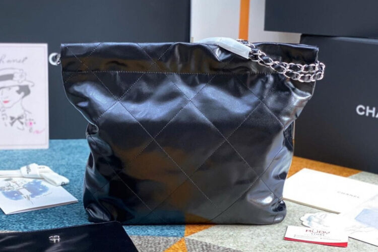 Túi CN 22 Shopping Bag Small Black SHW Size 35 Đen