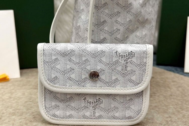 Túi Goyard Anjou Mini Reversible Bag Goyardine and Leather White Silver