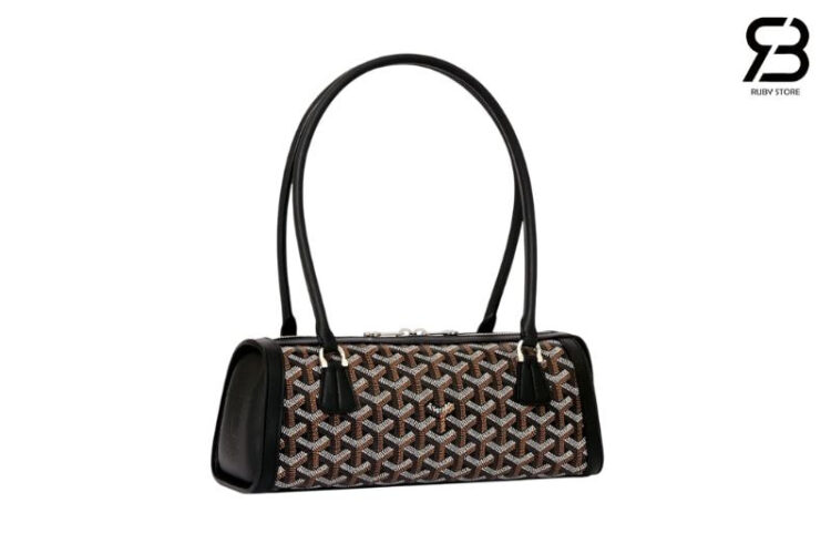 Túi Goyard Bonbonnière Bag Black Goyardine Canvas Màu Đen
