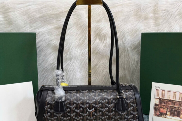 Túi Goyard Bonbonnière Bag Black Goyardine Canvas Màu đen
