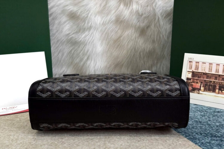 Túi Goyard Bonbonnière Bag Black Goyardine Canvas Màu đen