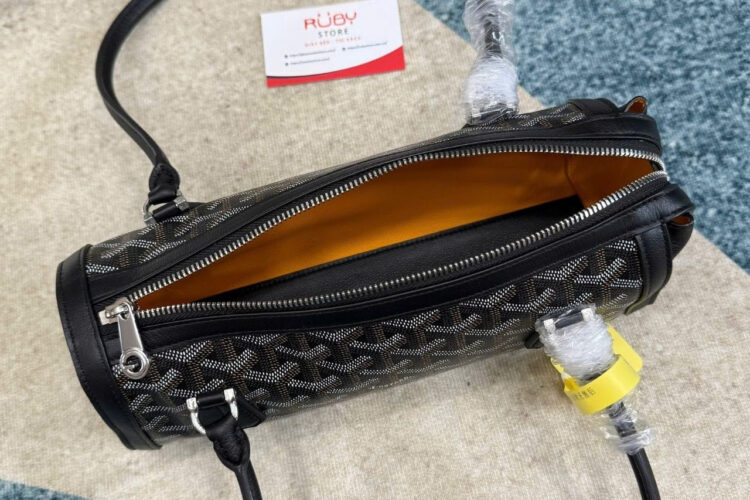 Túi Goyard Bonbonnière Bag Black Goyardine Canvas Màu đen