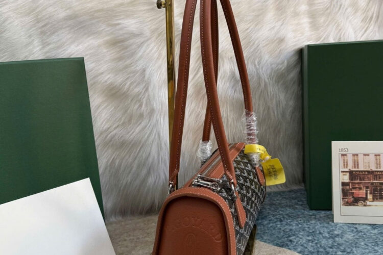 Túi Goyard Bonbonnière Bag Black Tan Goyardine Canvas Nâu đen