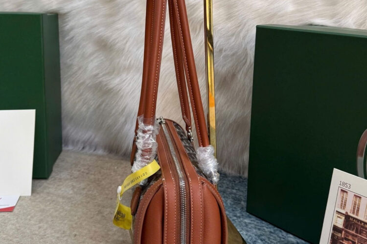 Túi Goyard Bonbonnière Bag Black Tan Goyardine Canvas Nâu đen