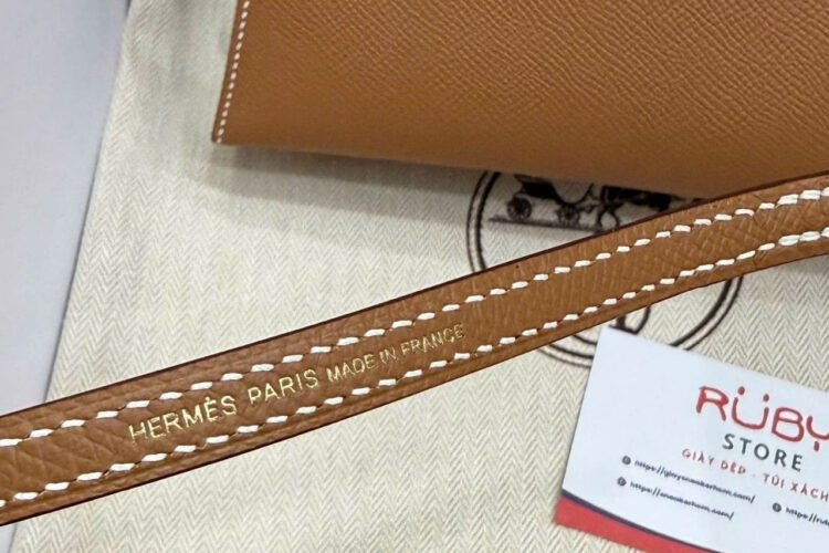 Túi Hermes Mini Kelly II 20 Gold Epsom GHW Nâu Best Pháp