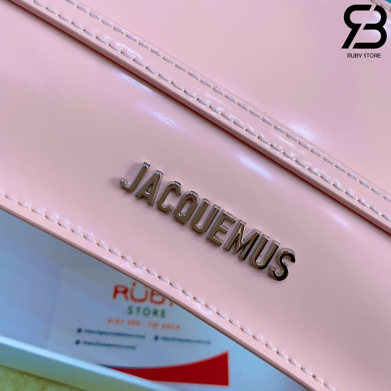 Túi Jacquemus Le Bisou Ceinture Leather Shoulder Bag Màu Hồng 28CM