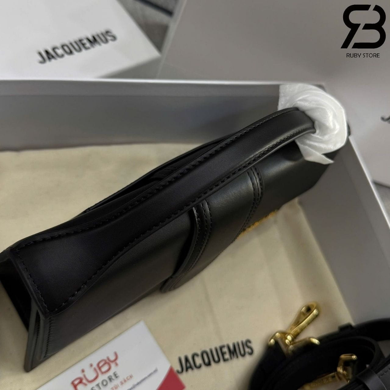 Túi Jacquemus Le Grand Bambino Black GHW S23 Đen