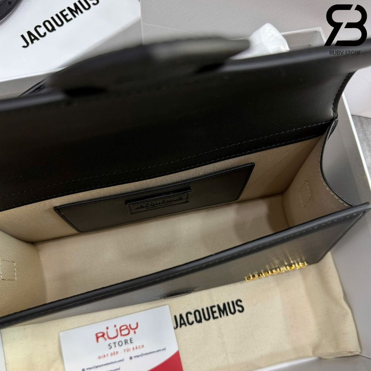 Túi Jacquemus Le Grand Bambino Black GHW S23 Đen