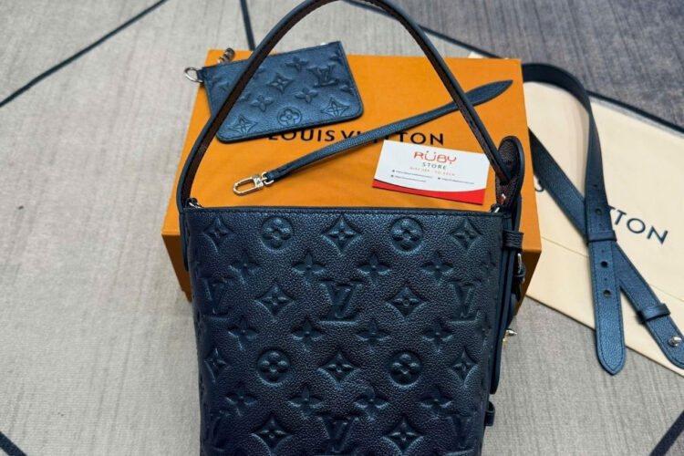 Túi LV All In BB Monogram Empreinte Shimmery Ink M26430 Xanh đen