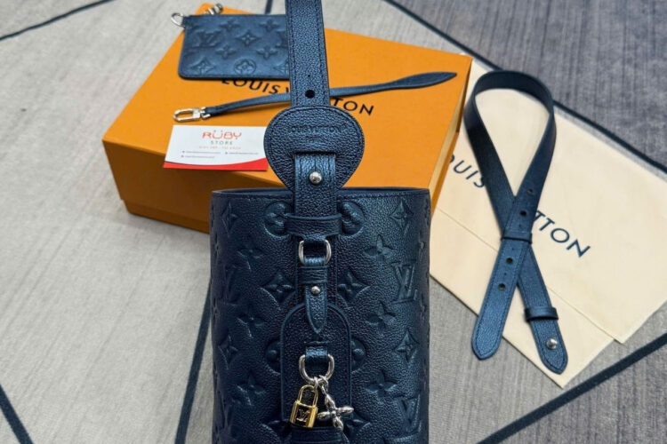 Túi LV All In BB Monogram Empreinte Shimmery Ink M26430 Xanh đen