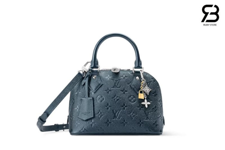 Túi LV Alma BB Monogram Empreinte Shimmery Ink M26686 Xanh Đen