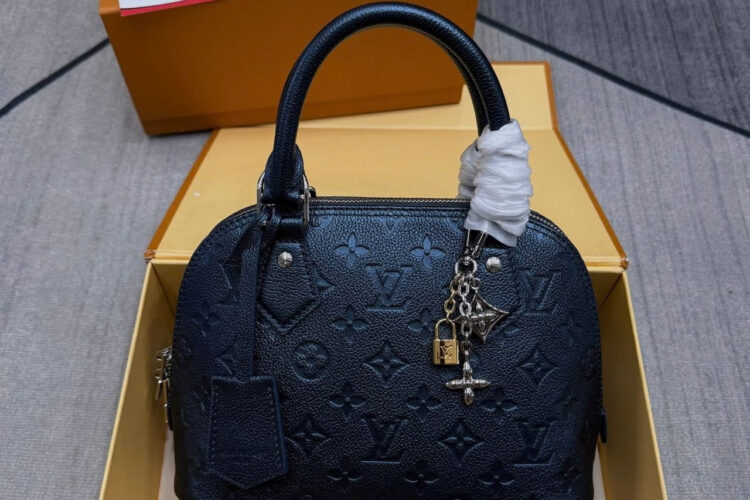 Túi LV Alma BB Monogram Empreinte Shimmery Ink M26686 Xanh đen