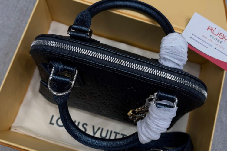 Túi LV Alma BB Monogram Empreinte Shimmery Ink M26686 Xanh đen